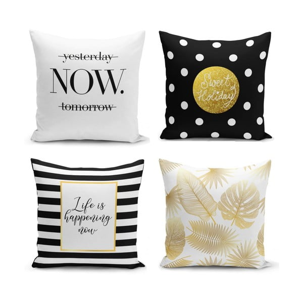 Zestaw 4 poszewek na poduszkę Minimalist Cushion Covers Keneo, 45x45 cm