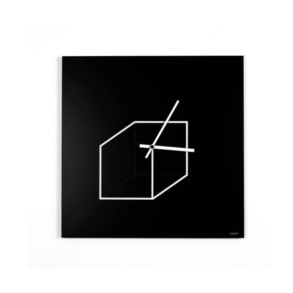 Zegar ścienny dESIGNoBJECT.it Cube, 50 x 50 cm 