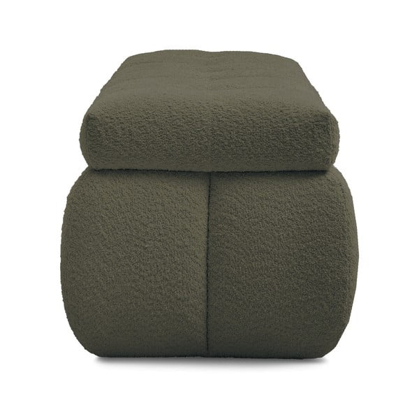 Zielona  ławka z materiału bouclé Mont Blanc – Bobochic Paris-image-3