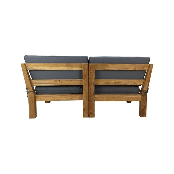 Szara sofa ogrodowa z drewna tekowego Aruba – HSM collection-image-3