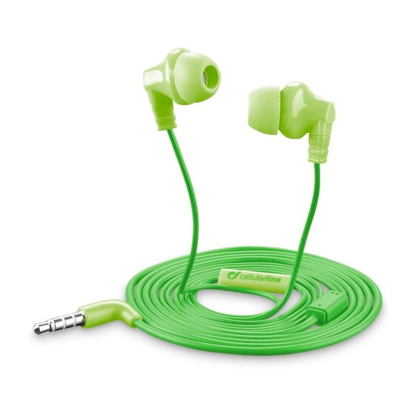 Zielona
  in-ear słuchawka Style&Color Cellularline Cricket, płaski kabel, 3,5 mm
  jack