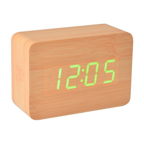 Zegar z budzikiem z drewnianym fornirem Le Studio
