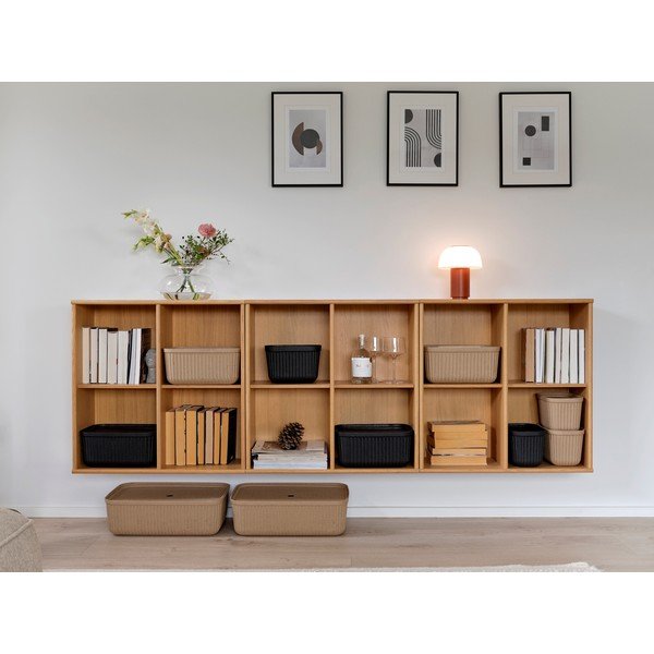 Jasnobrązowe pojemniki zestaw 2 szt. z pokrywką 48x32x20,5 cm Pulp – Zone-image-1