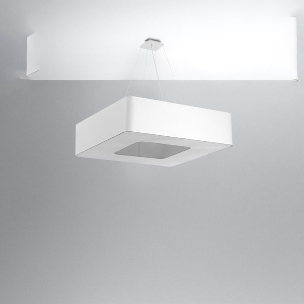Biała lampa wisząca z tekstylno-szklanym kloszem Piano – Sollux-image-2