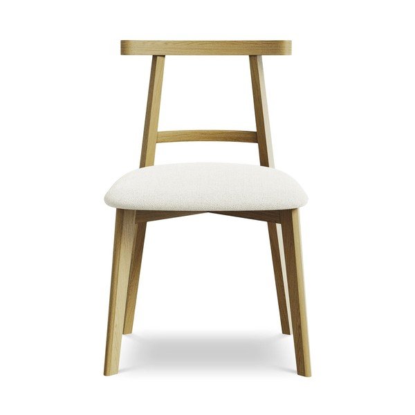 Kremowe krzesło z litego drewna Ohelo – Makamii-image-1