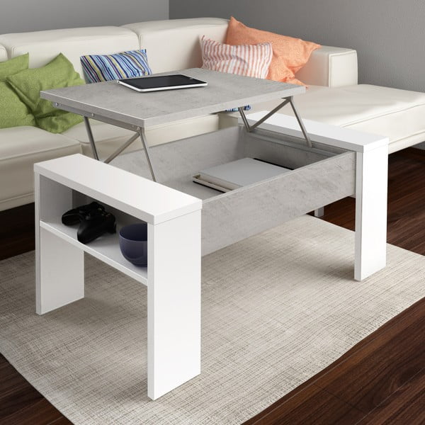 Szaro-biały stolik z miejscem do przechowywania Tomasucci James-image-1