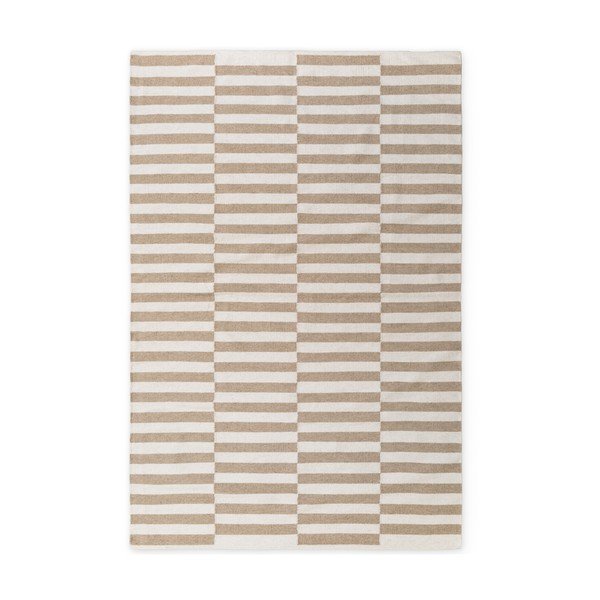 Biały/jasnobrązowy wełniany dywan dwustronny/tkany ręcznie 200x300 cm Vika – Hanse Home