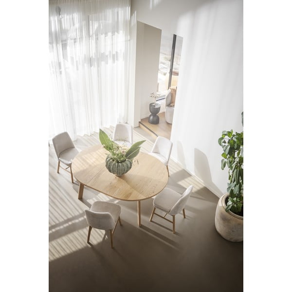 Okrągły rozkładany stół w dekorze dębu ø 130 cm Glenside – Rowico-image-1