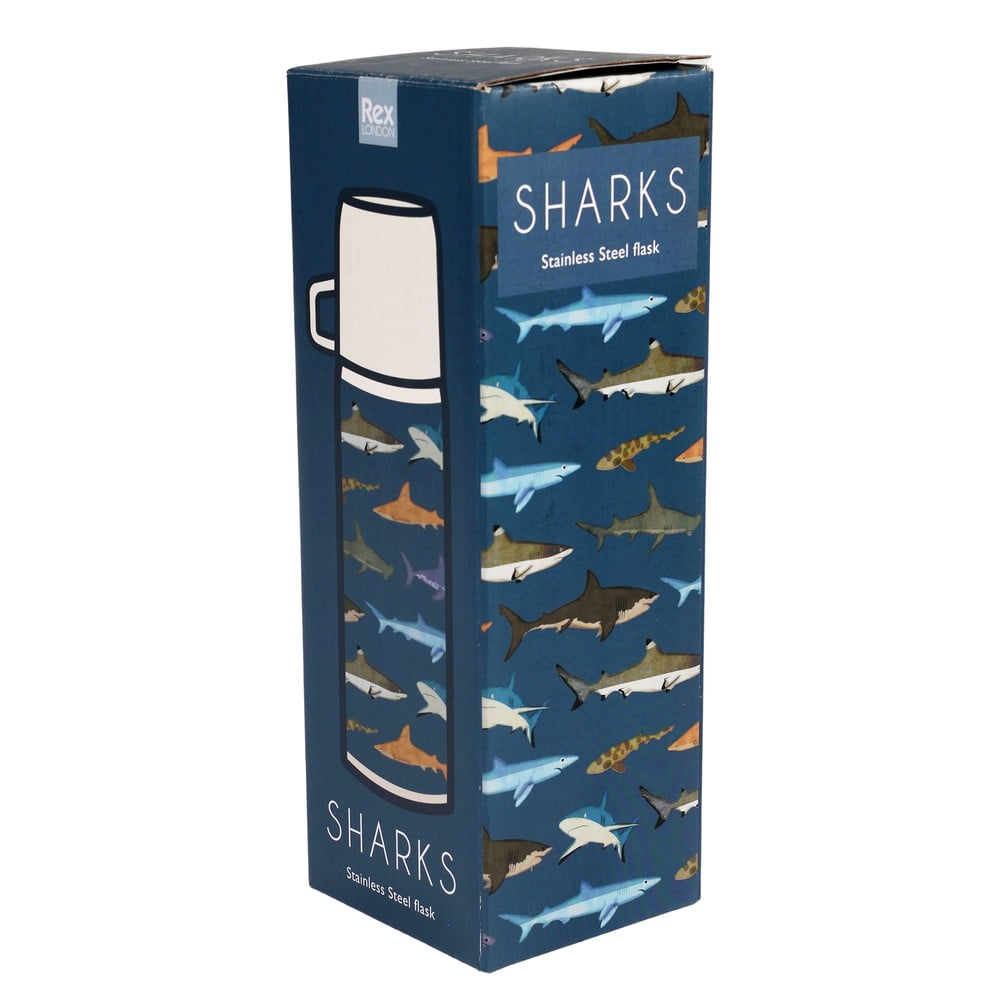 Niebieski termos dla dzieci 350 ml Sharks – Rex London (zdjęcie 6)