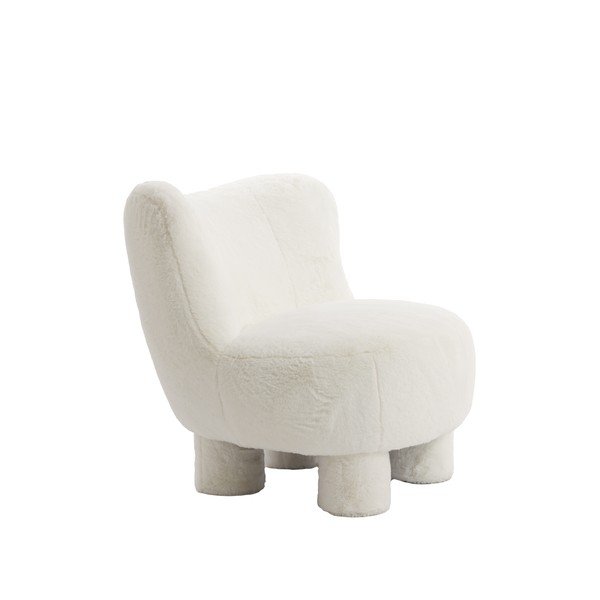 Kremowy fotel z materiału bouclé Kamovu – Light & Living