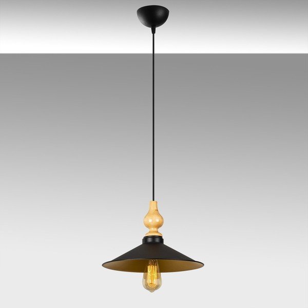 Czarna metalowa lampa wisząca Opviq lights Kiriakos-image-1