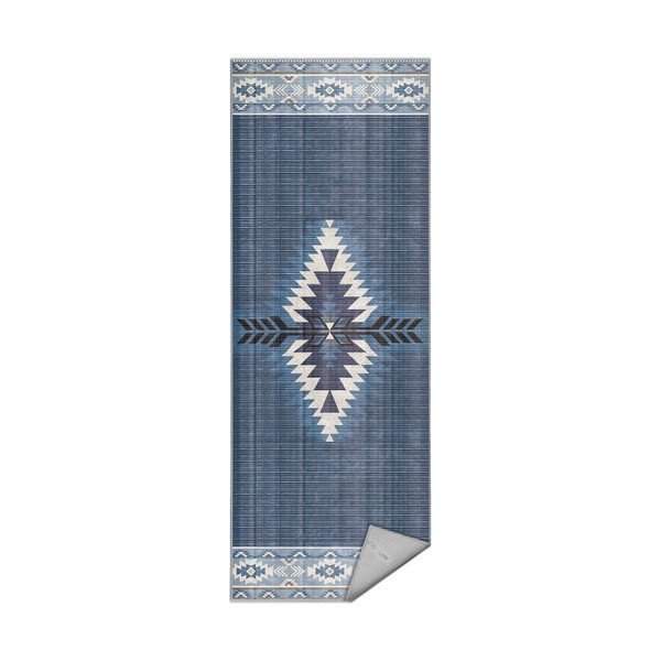 Niebieski chodnik odpowiedni do prania 80x200 cm Ethnic Geo – Mila Home