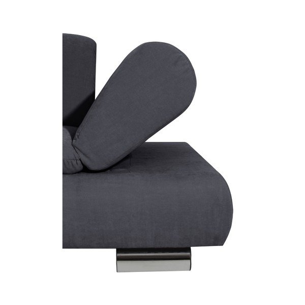 Antracytowa sofa narożna lewostronna z regulowanym podłokietnikiem Max Winzer Palm Bay-image-1