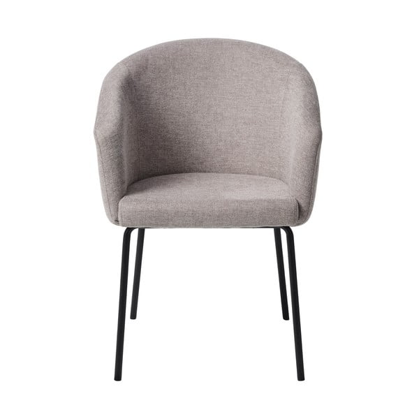 Jasnoszary tapicerowany fotel jadalniany z podłokietnikami Easton – Unique Furniture-image-3