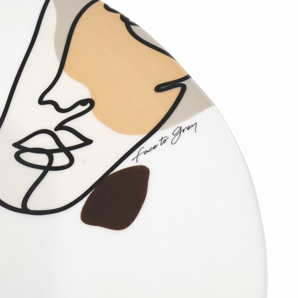 Ceramiczny talerz do serwowania VDE Tivoli 1996 Face to Grey, ø 35 cm-image-2