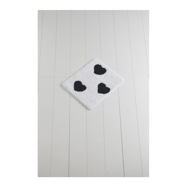 Czarno-biały dywanik łazienkowy Russno Mento, 50x60 cm