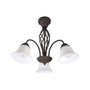 Ciemnobrązowa lampa sufitowa ze szklanym kloszem Rustica – Trio