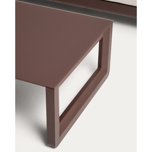 Brązowy/beżowy aluminiowy zestaw mebli ogrodowych dla 3 osób Nerano – Kave Home-image-3