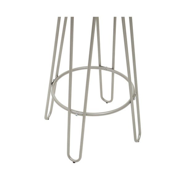 Hoker z litego drewna wiązu w kolorze srebra/w naturalnym kolorze (wysokość siedziska 75 cm) District – Premier Housewares-image-4