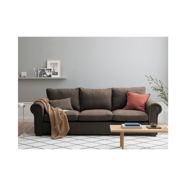 Brązowa sofa Windsor & Co Sofas Hermes, 245 cm-image-2