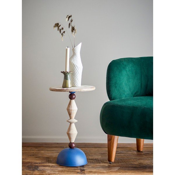 Okrągły stolik z litego drewna jodłowego ø 30 cm Mannelli – Bloomingville-image-1