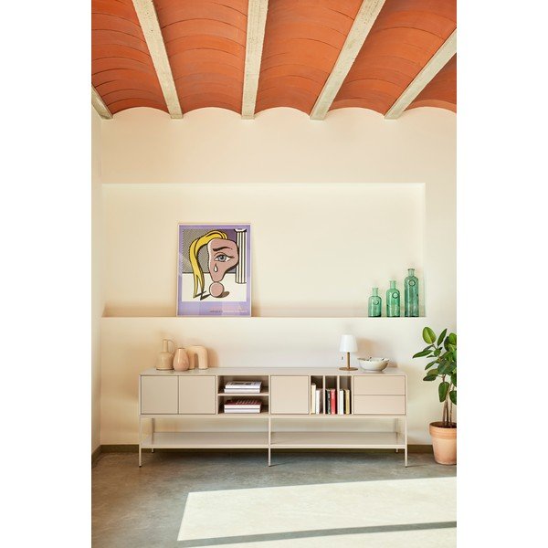 Kremowa szafka pod TV 220x74x45 cm Platt – Teulat-image-1