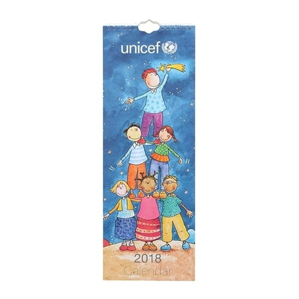 Wąski kalendarz wiszący 2018 Portico Designs UNICEF