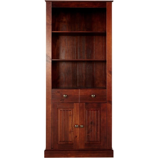 Brązowy regał z litego drewna sosnowego 181x31 cm Mille – Støraa