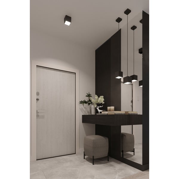 Czarna lampa sufitowa Sollux Geo-image-1