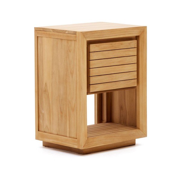 Niska szafka pod umywalkę z litego drewna tekowego 60x80 cm Saula – Kave Home-image-2