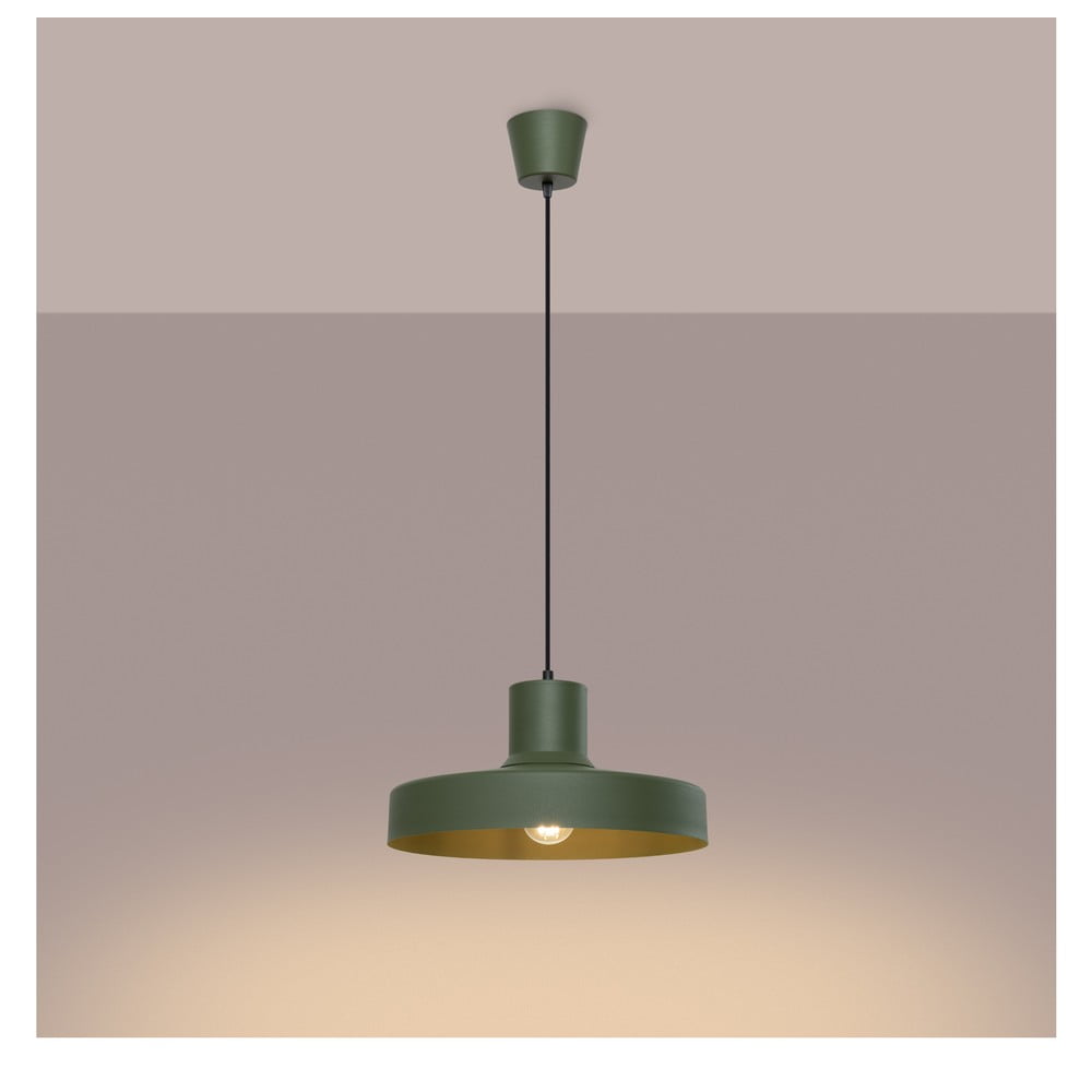 Zielona lampa wisząca ø 35 cm Vito – Sollux (zdjęcie 11)