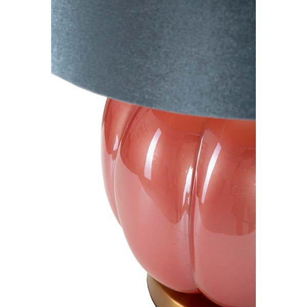 Czerwona/niebieska szklana lampa stołowa z tekstylnym kloszem (wysokość 50 cm) Helene – Mauro Ferretti-image-4