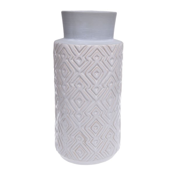 Biały wazon ceramiczny Ewax Tribe, wys. 28 cm