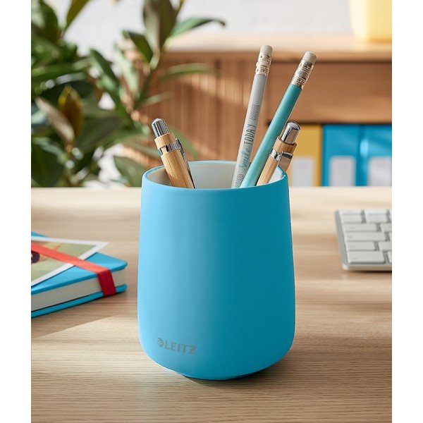 Niebieski ceramiczny kubek na długopisy Leitz Cosy-image-3