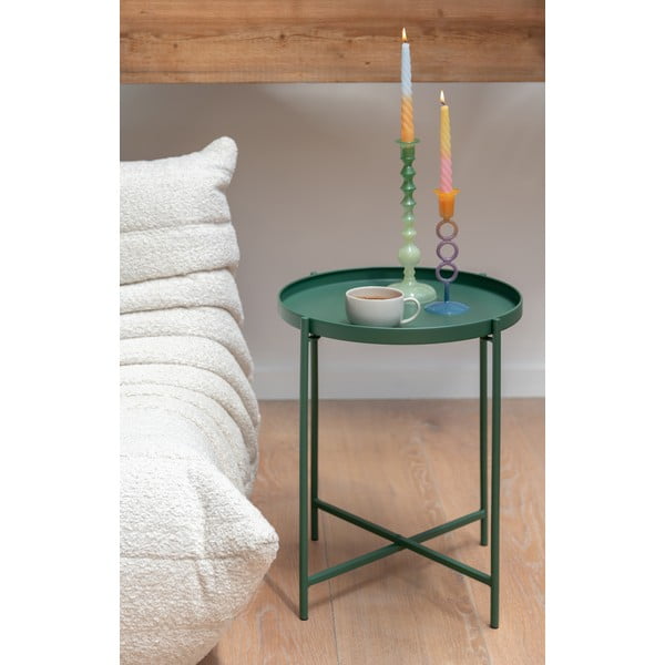 Metalowy okrągły stolik ø 40 cm Meseta  – Leitmotiv-image-1