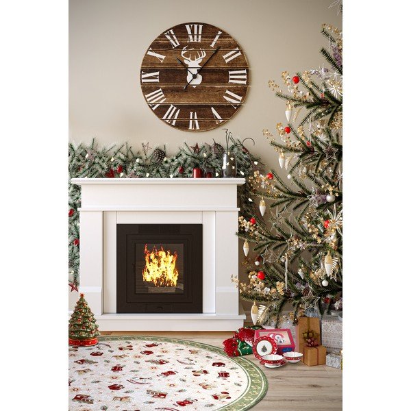 Zielony okrągły dywan z mieszanki bawełny ze świątecznym motywem ø 160 cm Toy's Delight Green Christmas – Villeroy&Boch-image-2