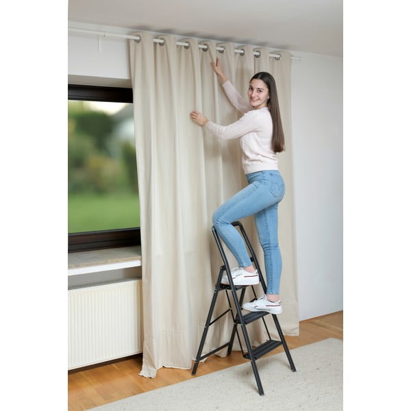 Czarna drabinka Wenko Compact, wys. 114,5 cm-image-1