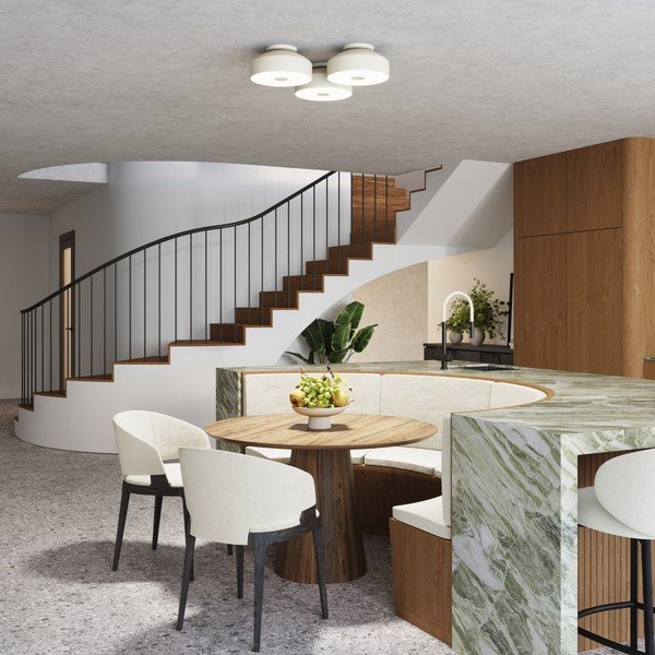 Kremowa lampa sufitowa ø 30 cm Blacko – Sollux-image-3