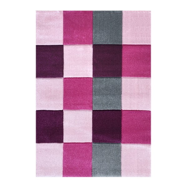 Różowy dywan dziecięcy Happy Rugs Patchwork, 160x230 cm