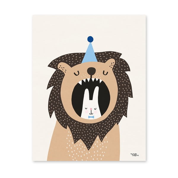 Plakat Michelle Carlslund Lion & Bunny, 50x70 cm