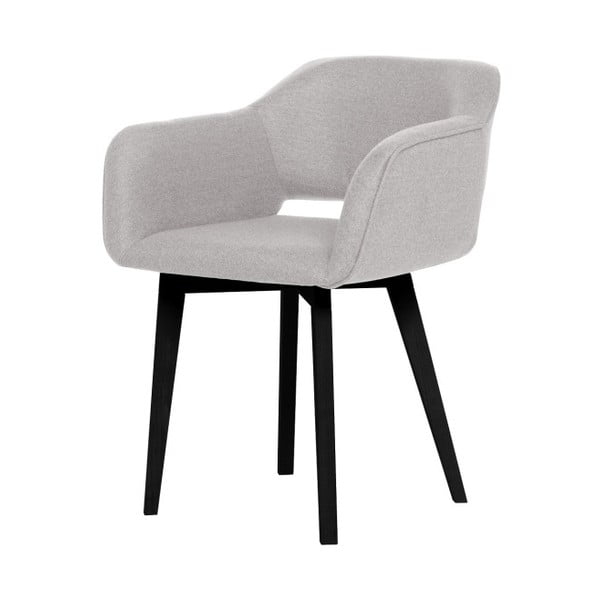 Szare krzesło z czarnymi nogami My Pop Design Oldenburger