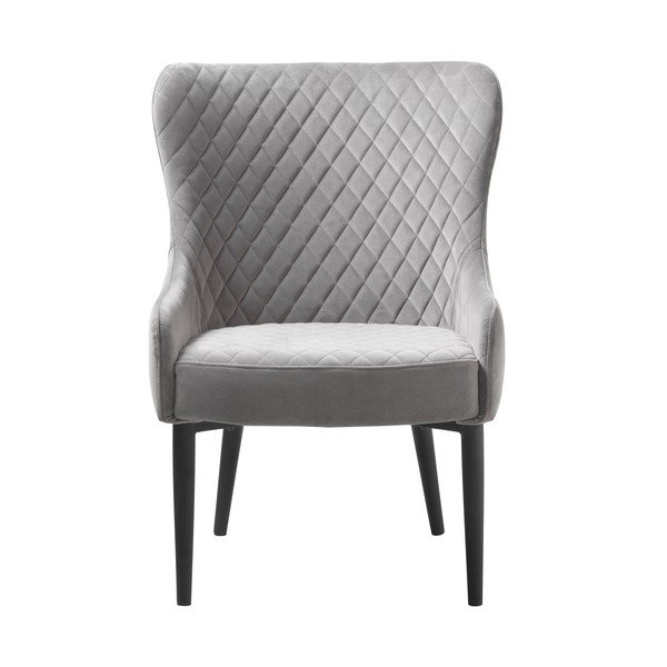 Jasnoszary aksamitny fotel Ottowa – Unique Furniture-image-2