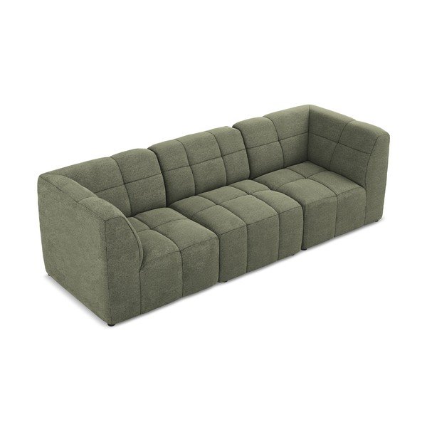 Zielona sofa z materiału bouclé 255 cm Aloha – Makamii-image-2