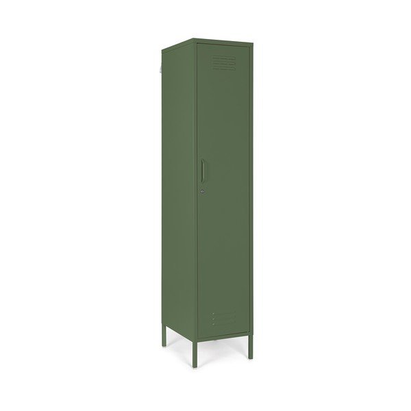 Ciemnozielona metalowa szafka z zamkiem 38x185x46 cm Cambridge – Yes Everyday