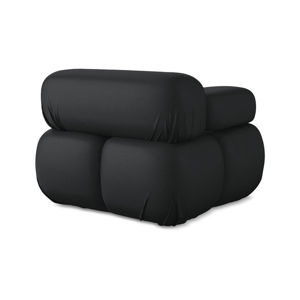 Czarny moduł sofy z imitacji skóry (lewostronny) Lokua – Makamii-image-4