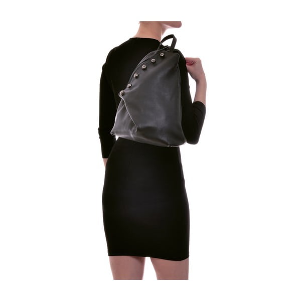 Czarny skórzany plecak Luisa Vannini Mell-image-4