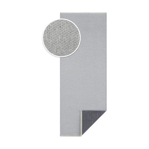 Szary dwustronny chodnik Hanse Home Duo, 80x300 cm-image-4
