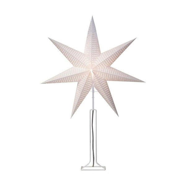 Biała gwiazda świecąca ze stojakiem Best Season Bobo White, 85 cm