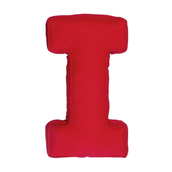 Poduszka w kształcie litery I, czerwona