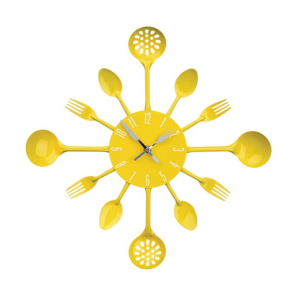 Zegar Yellow Cutlery, 43 cm